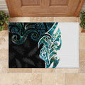 Proud Aotearoa Rubber Doormat Maori Silver Fern Mix Paua Shell Pattern