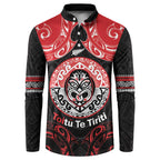 Aotearoa Toitu Te Tiriti Button Sweatshirt Haka Tiki Honour The Treaty
