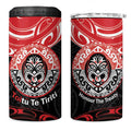 Aotearoa Toitu Te Tiriti 4 in 1 Can Cooler Tumbler Haka Tiki Honour The Treaty
