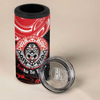 Aotearoa Toitu Te Tiriti 4 in 1 Can Cooler Tumbler Haka Tiki Honour The Treaty