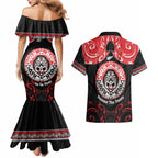 Aotearoa Toitu Te Tiriti Couples Matching Mermaid Dress and Hawaiian Shirt Haka Tiki Honour The Treaty