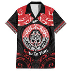 Aotearoa Toitu Te Tiriti Family Matching Off Shoulder Maxi Dress and Hawaiian Shirt Haka Tiki Honour The Treaty