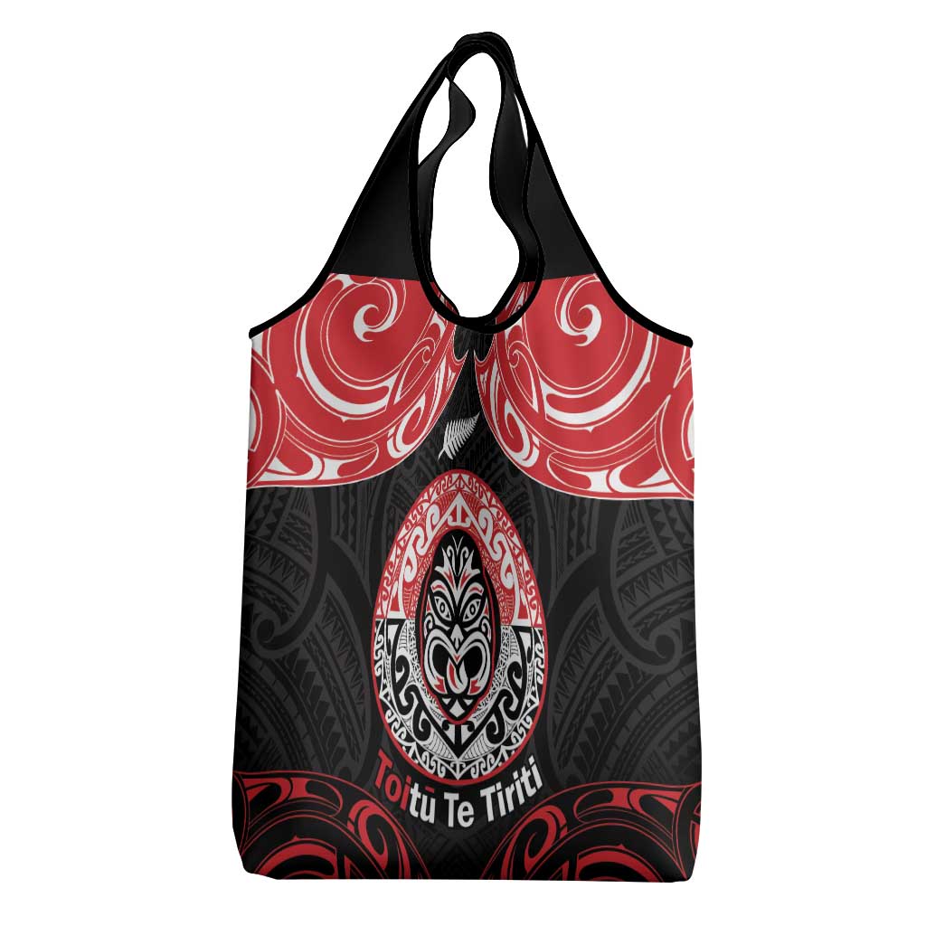 Aotearoa Toitu Te Tiriti Grocery Bag Haka Tiki Honour The Treaty