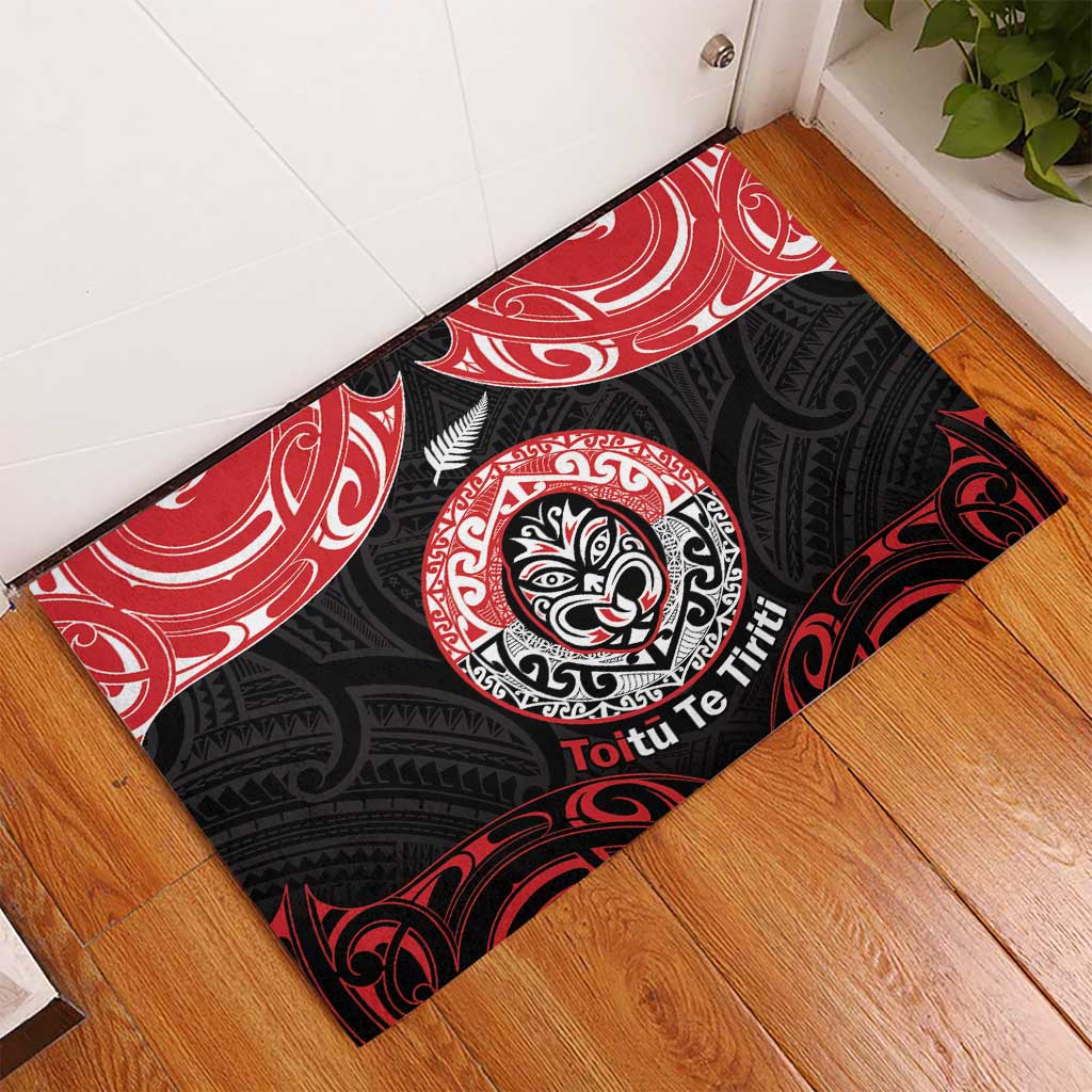 Aotearoa Toitu Te Tiriti Rubber Doormat Haka Tiki Honour The Treaty