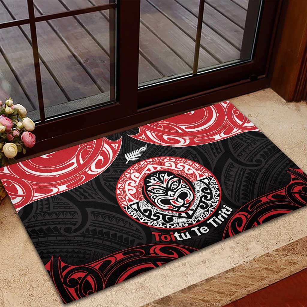 Aotearoa Toitu Te Tiriti Rubber Doormat Haka Tiki Honour The Treaty