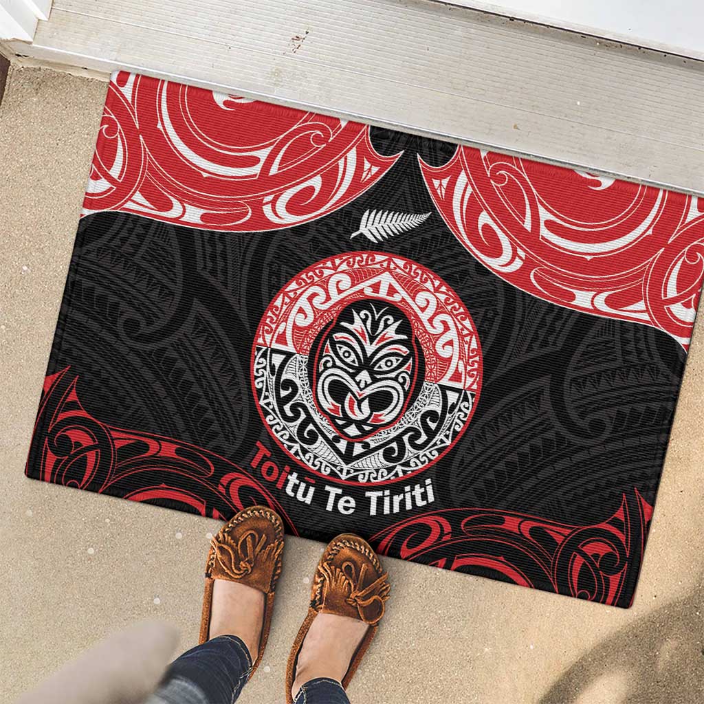 Aotearoa Toitu Te Tiriti Rubber Doormat Haka Tiki Honour The Treaty
