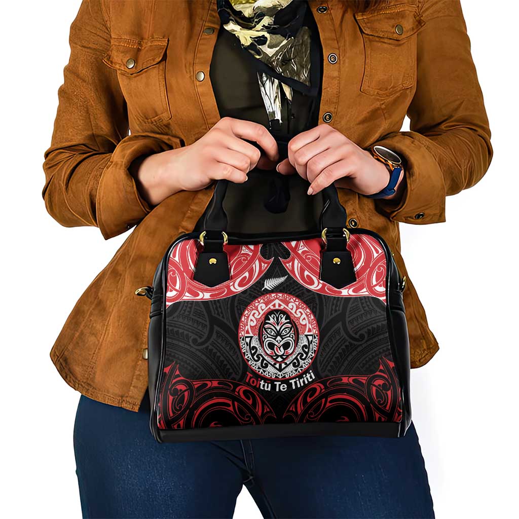 Aotearoa Toitu Te Tiriti Shoulder Handbag Haka Tiki Honour The Treaty
