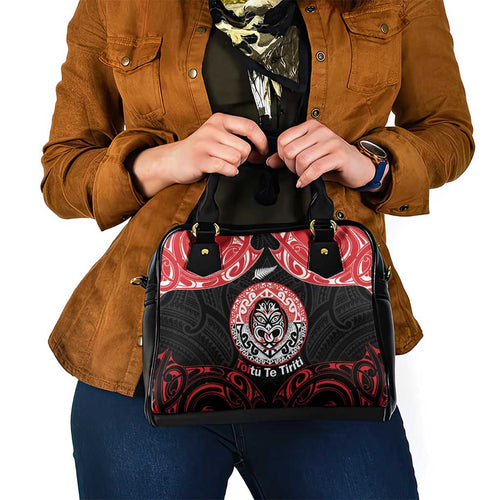 Aotearoa Toitu Te Tiriti Shoulder Handbag Haka Tiki Honour The Treaty