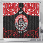 Aotearoa Toitu Te Tiriti Shower Curtain Haka Tiki Honour The Treaty