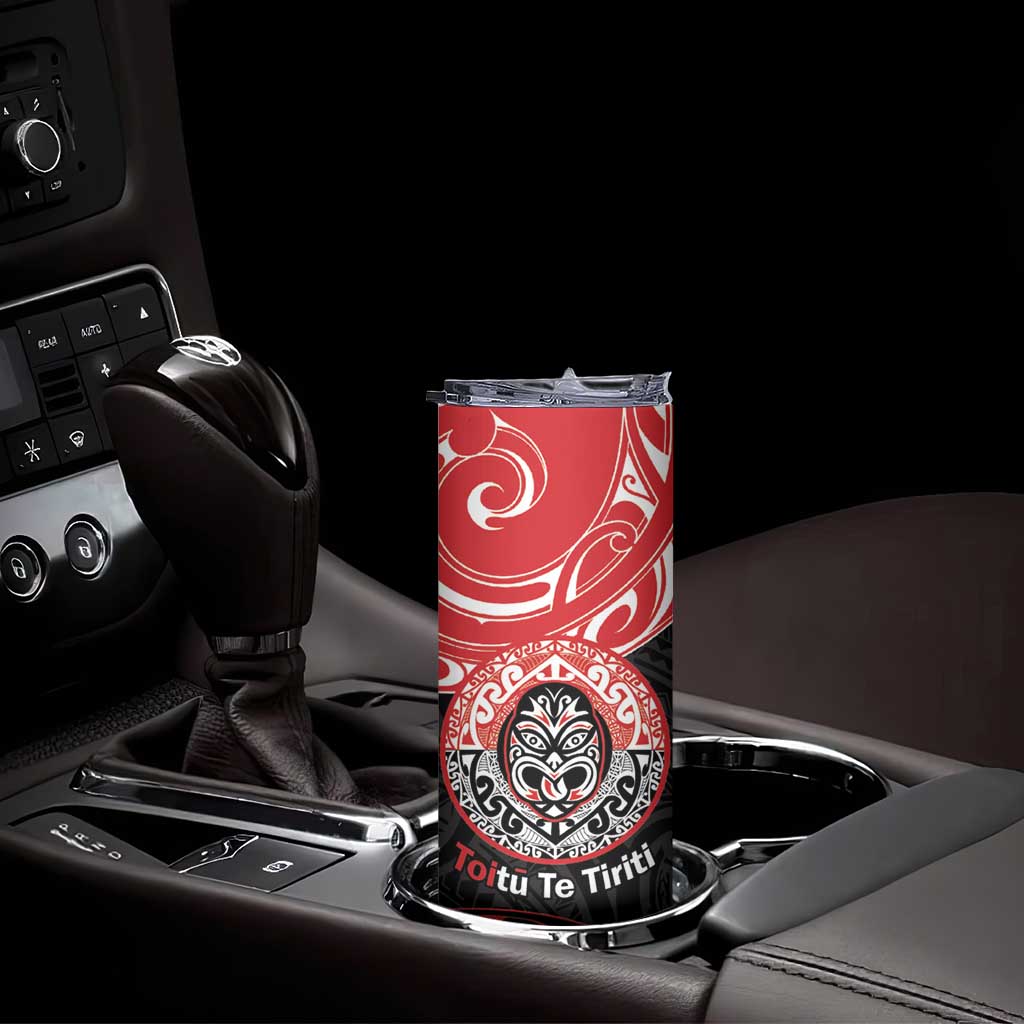 Aotearoa Toitu Te Tiriti Skinny Tumbler Haka Tiki Honour The Treaty
