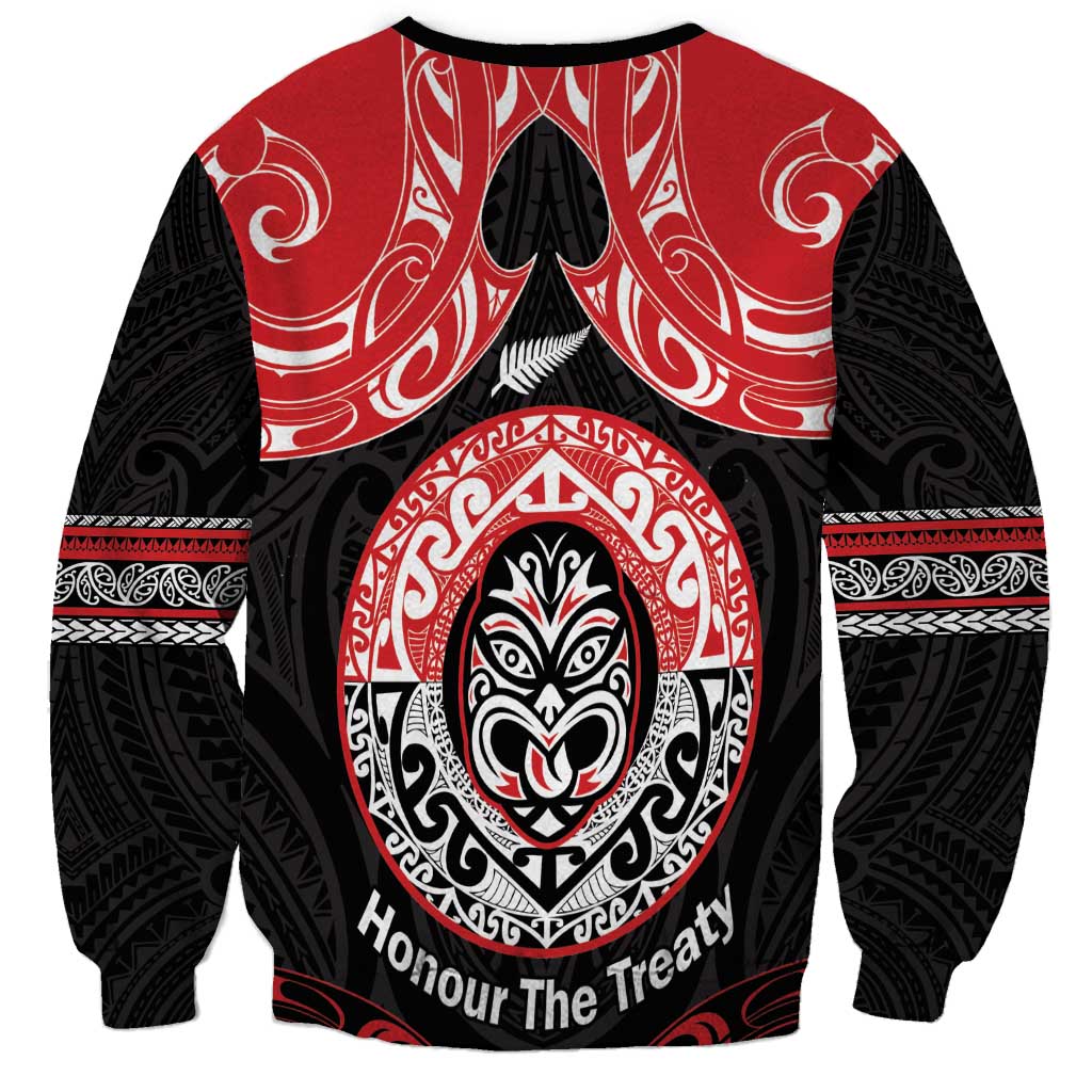 Aotearoa Toitu Te Tiriti Sweatshirt Haka Tiki Honour The Treaty