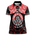 Aotearoa Toitu Te Tiriti Women Polo Shirt Haka Tiki Honour The Treaty