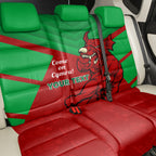 Custom Wales Rugby Back Car Seat Cover 2024 Six Nations Come On Cymru Mascot Sporty