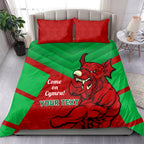 Custom Wales Rugby Bedding Set 2024 Six Nations Come On Cymru Mascot Sporty