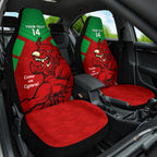 Custom Wales Rugby Car Seat Cover 2024 Six Nations Come On Cymru Mascot Sporty