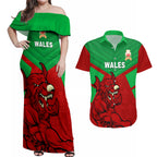 custom-wales-rugby-couples-matching-off-shoulder-maxi-dress-and-hawaiian-shirt-2024-six-nations-come-on-cymru-mascot-sporty