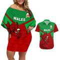 custom-wales-rugby-couples-matching-off-shoulder-short-dress-and-hawaiian-shirt-2024-six-nations-come-on-cymru-mascot-sporty