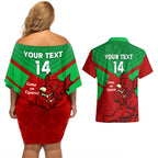 custom-wales-rugby-couples-matching-off-shoulder-short-dress-and-hawaiian-shirt-2024-six-nations-come-on-cymru-mascot-sporty