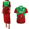 custom-wales-rugby-couples-matching-puletasi-and-hawaiian-shirt-2024-six-nations-come-on-cymru-mascot-sporty