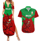 custom-wales-rugby-couples-matching-summer-maxi-dress-and-hawaiian-shirt-2024-six-nations-come-on-cymru-mascot-sporty
