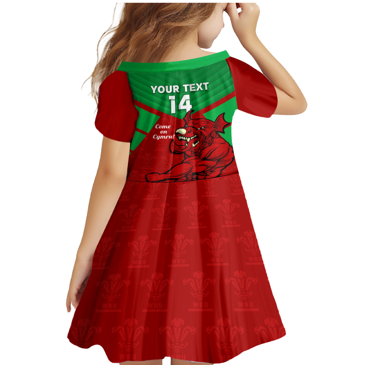 custom-wales-rugby-family-matching-mermaid-dress-and-hawaiian-shirt-2024-six-nations-come-on-cymru-mascot-sporty