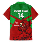 custom-wales-rugby-family-matching-off-shoulder-long-sleeve-dress-and-hawaiian-shirt-2024-six-nations-come-on-cymru-mascot-sporty