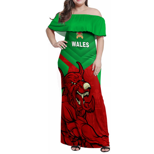 custom-wales-rugby-family-matching-off-shoulder-maxi-dress-and-hawaiian-shirt-2024-six-nations-come-on-cymru-mascot-sporty