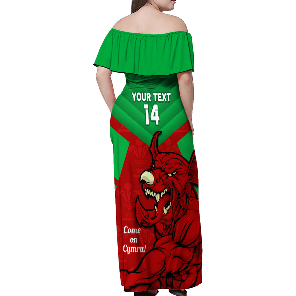 custom-wales-rugby-family-matching-off-shoulder-maxi-dress-and-hawaiian-shirt-2024-six-nations-come-on-cymru-mascot-sporty