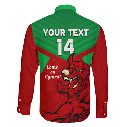 custom-wales-rugby-family-matching-off-shoulder-short-dress-and-hawaiian-shirt-2024-six-nations-come-on-cymru-mascot-sporty