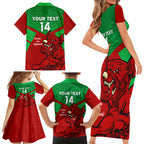 custom-wales-rugby-family-matching-short-sleeve-bodycon-dress-and-hawaiian-shirt-2024-six-nations-come-on-cymru-mascot-sporty
