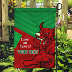Custom Wales Rugby Garden Flag 2024 Six Nations Come On Cymru Mascot Sporty