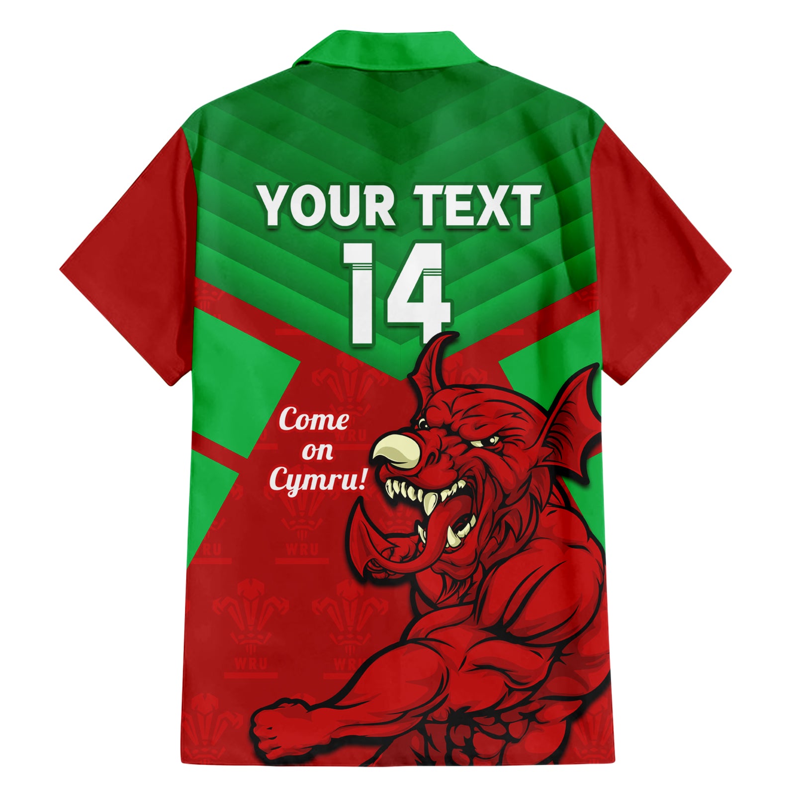 custom-wales-rugby-hawaiian-shirt-2024-six-nations-come-on-cymru-mascot-sporty