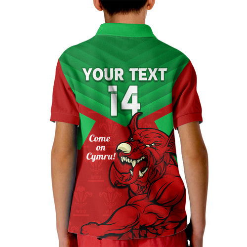 custom-wales-rugby-kid-polo-shirt-2024-six-nations-come-on-cymru-mascot-sporty