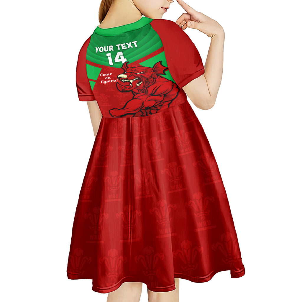 custom-wales-rugby-kid-short-sleeve-dress-2024-six-nations-come-on-cymru-mascot-sporty