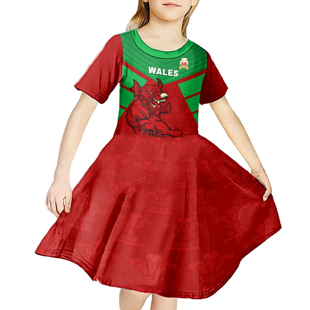 custom-wales-rugby-kid-short-sleeve-dress-2024-six-nations-come-on-cymru-mascot-sporty