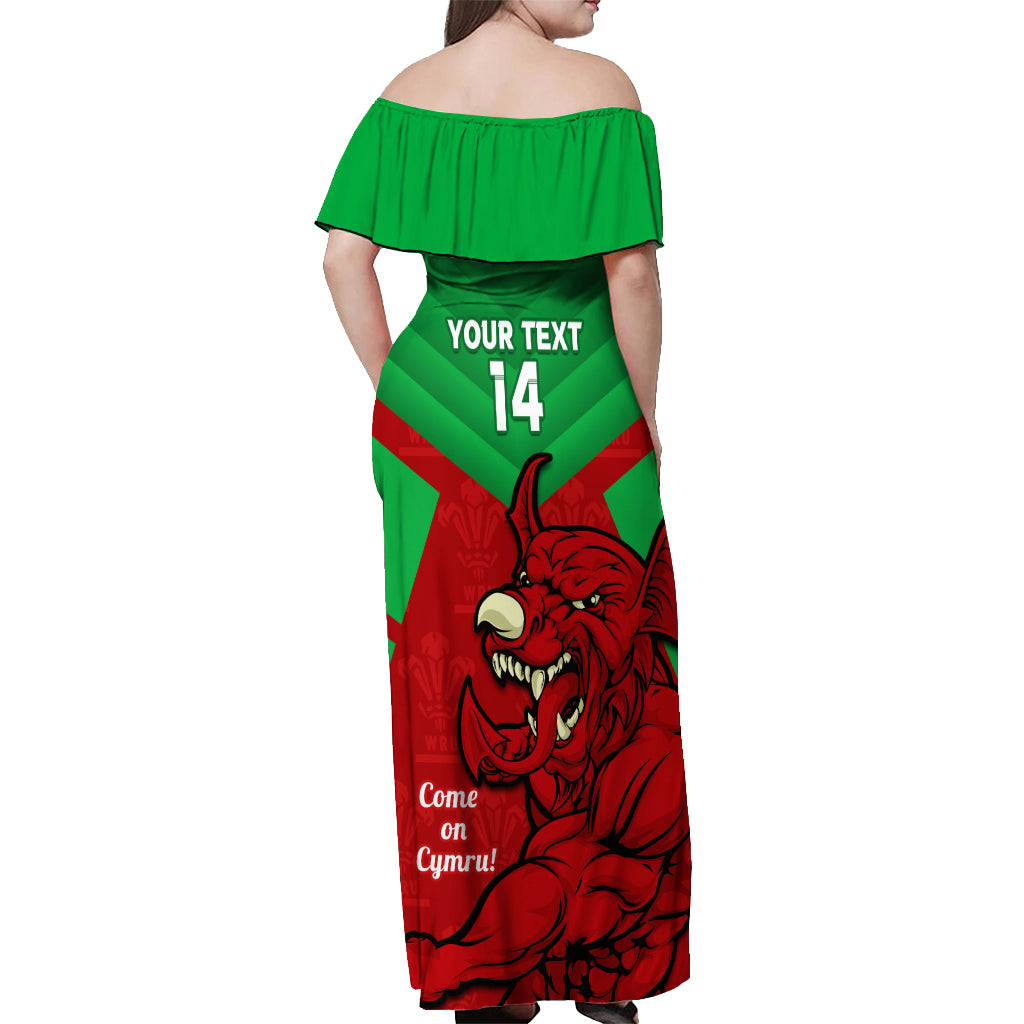 custom-wales-rugby-off-shoulder-maxi-dress-2024-six-nations-come-on-cymru-mascot-sporty