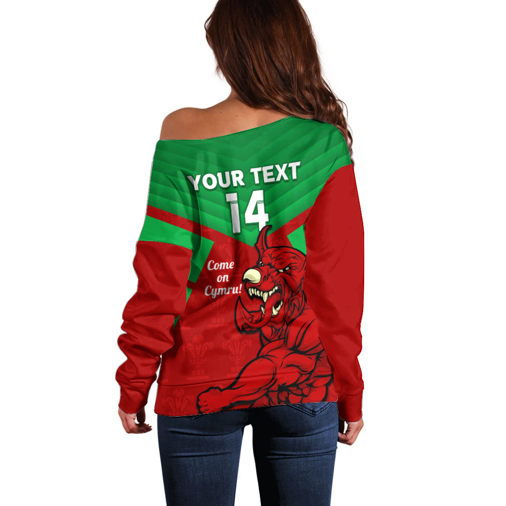 custom-wales-rugby-off-shoulder-sweater-2024-six-nations-come-on-cymru-mascot-sporty