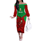 custom-wales-rugby-off-the-shoulder-long-sleeve-dress-2024-six-nations-come-on-cymru-mascot-sporty
