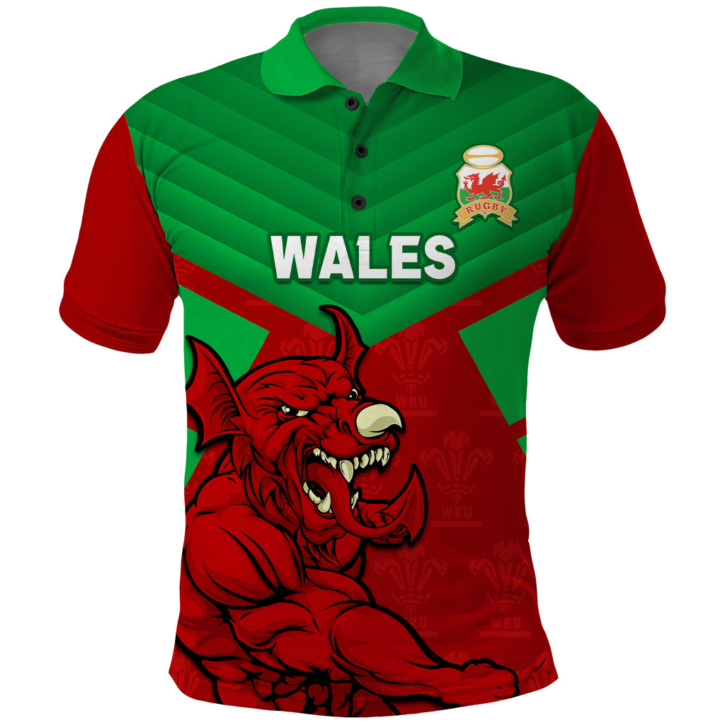 custom-wales-rugby-polo-shirt-2024-six-nations-come-on-cymru-mascot-sporty