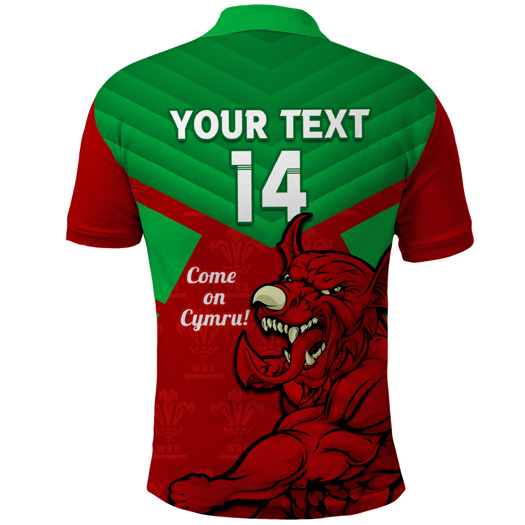 custom-wales-rugby-polo-shirt-2024-six-nations-come-on-cymru-mascot-sporty