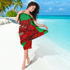 Custom Wales Rugby Sarong 2024 Six Nations Come On Cymru Mascot Sporty