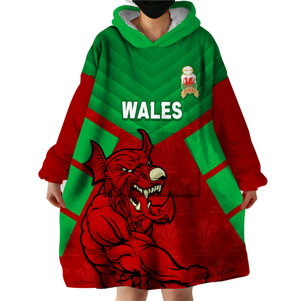 custom-wales-rugby-wearable-blanket-hoodie-2024-six-nations-come-on-cymru-mascot-sporty