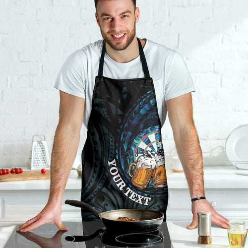 Personalized New Zealand Darts Beer Apron Paua Shell Aotearoa Maori Tattoo - Aussie Hoodie