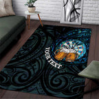 Personalized New Zealand Darts Beer Area Rug Paua Shell Aotearoa Maori Tattoo - Aussie Hoodie