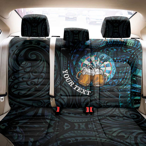 Personalized New Zealand Darts Beer Back Car Seat Cover Paua Shell Aotearoa Maori Tattoo - Aussie Hoodie