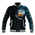 Personalized New Zealand Darts Beer Baseball Jacket Paua Shell Aotearoa Maori Tattoo - Aussie Hoodie