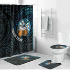 Personalized New Zealand Darts Beer Bathroom Set Paua Shell Aotearoa Maori Tattoo - Aussie Hoodie