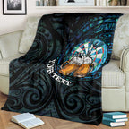 Personalized New Zealand Darts Beer Blanket Paua Shell Aotearoa Maori Tattoo - Aussie Hoodie