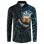 Personalized New Zealand Darts Beer Button Sweatshirt Paua Shell Aotearoa Maori Tattoo - Aussie Hoodie