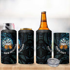 Personalized New Zealand Darts Beer 4 in 1 Can Cooler Tumbler Paua Shell Aotearoa Maori Tattoo - Aussie Hoodie